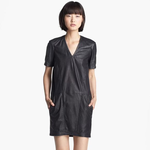 [SOLD] Helmet Lang 100% Leather Dress - Picture 2 of 7